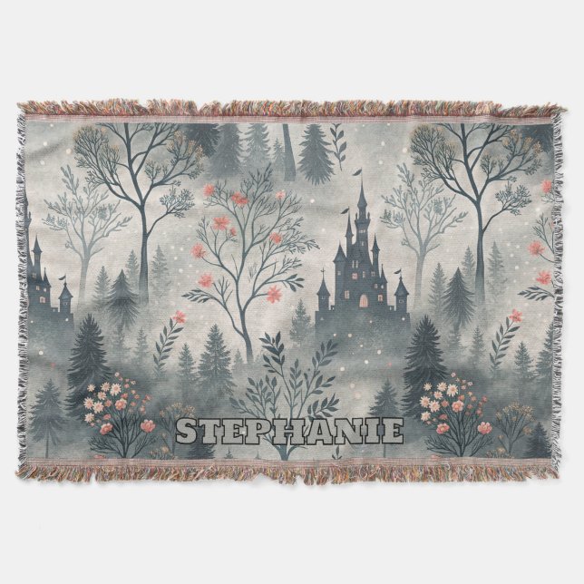 Der verzauberte Misty Forest mit dunklem Schloss - Decke (Vorderseite)