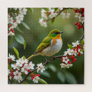 Der verzauberte Vogel der Blüten Puzzle