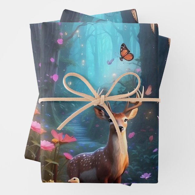 Der verzauberte Wald - eine mystische Oase Geschenkpapier Set (Beispiel)