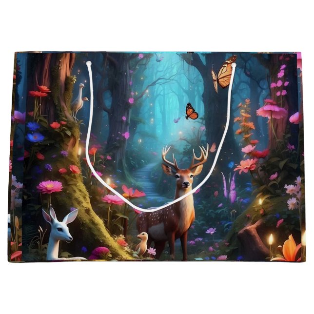 Der verzauberte Wald - eine mystische Oase Große Geschenktüte (Vorderseite)