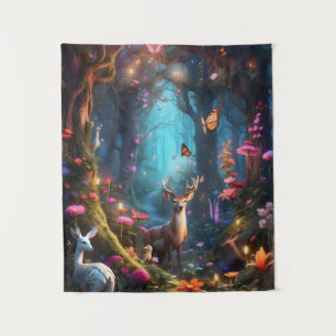 Der verzauberte Wald - eine mystische Oase Wandteppich