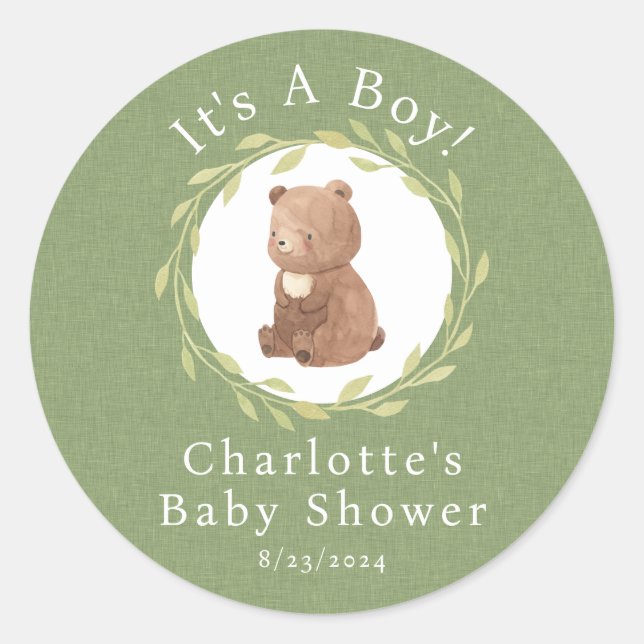 Der verzauberte Wald ist ein Junge Runder Aufkleber (Vorderseite)