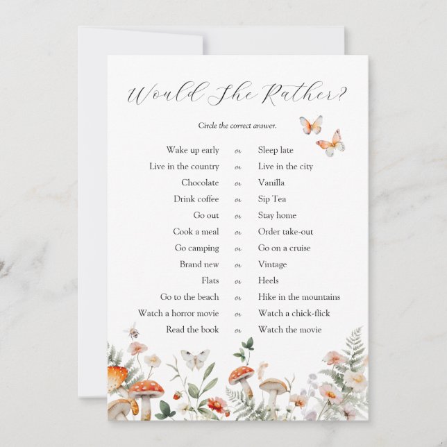 Der verzauberte Wald-Pilz würde eher eine Karte ha (Vorderseite)