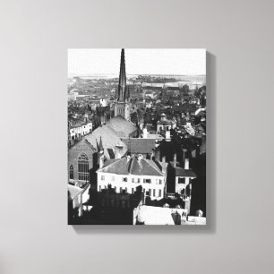 Der verzierte Helm einer Kirche in Boston Leinwanddruck