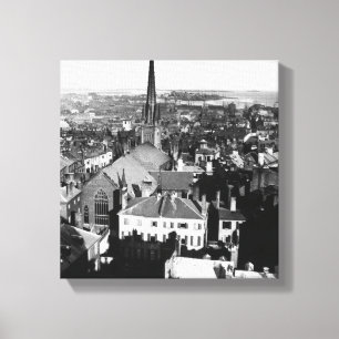 Der verzierte Helm einer Kirche in Boston Leinwanddruck