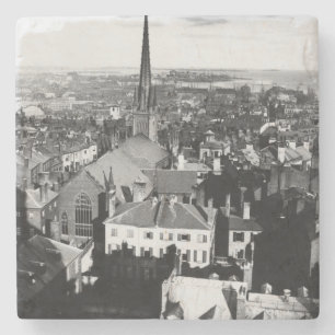 Der verzierte Helm einer Kirche in Boston Steinuntersetzer