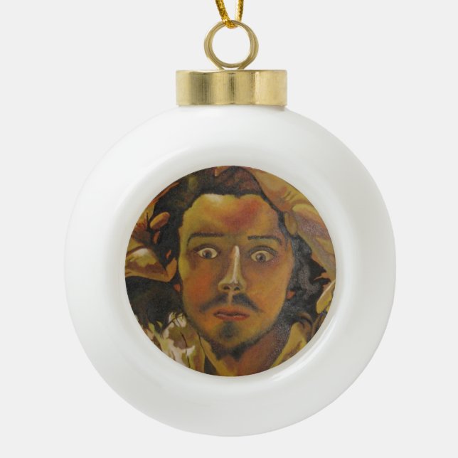 Der verzweifelte Mann Keramik Kugel-Ornament (Vorderseite)
