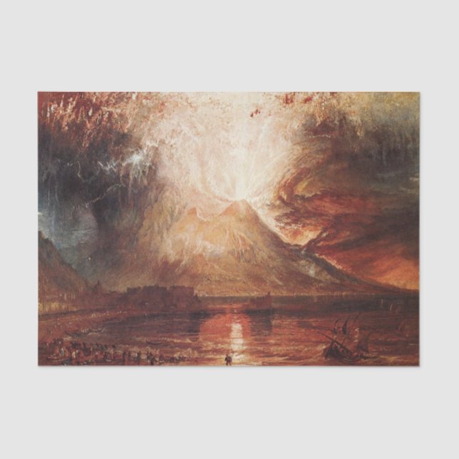 Der Vesuv in Eruption von J.M.W. Turner Seidenpapier (Vorderseite)