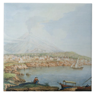 Der Vesuv, überziehen 6 von 'Campi Phlegraei: Ob Fliese