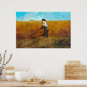 Der Veteran auf einem neuen Feld Winslow Homer Poster