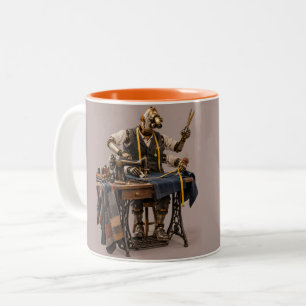 Der vierarmige Schneider Zweifarbige Tasse