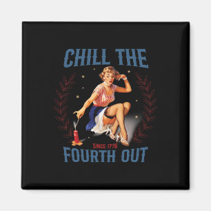 Der vierte Out Retro 4. Juli Magnet