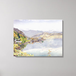 Der Vierwaldstättersee, Pilatus im Hintergrund Leinwanddruck