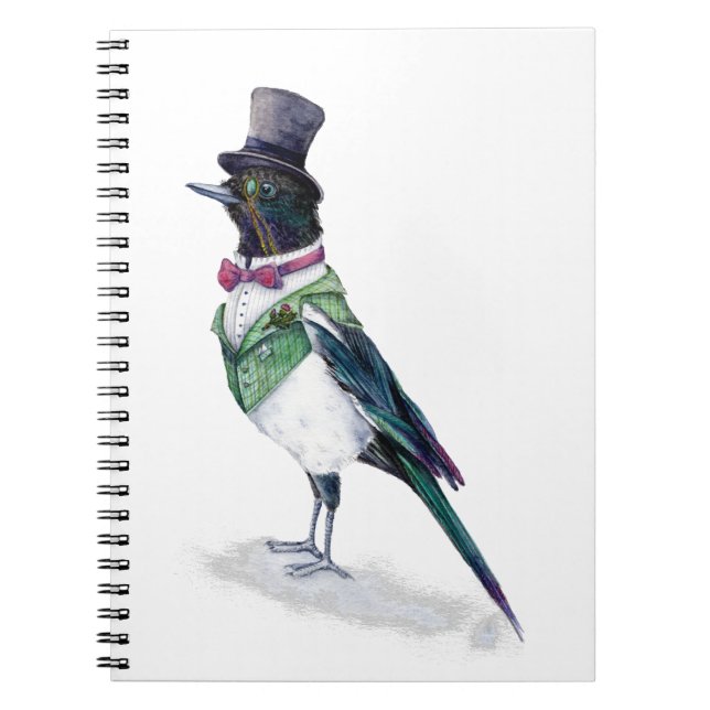 Der Viktorianische Magpie-Vogel Notizblock (Vorderseite)