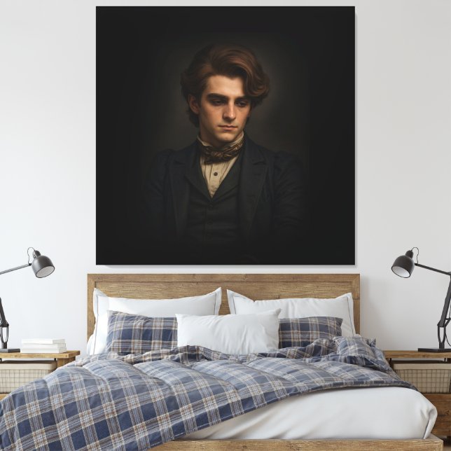 Der viktorianische Mann Leinwanddruck (Insitu (Schlafzimmer))