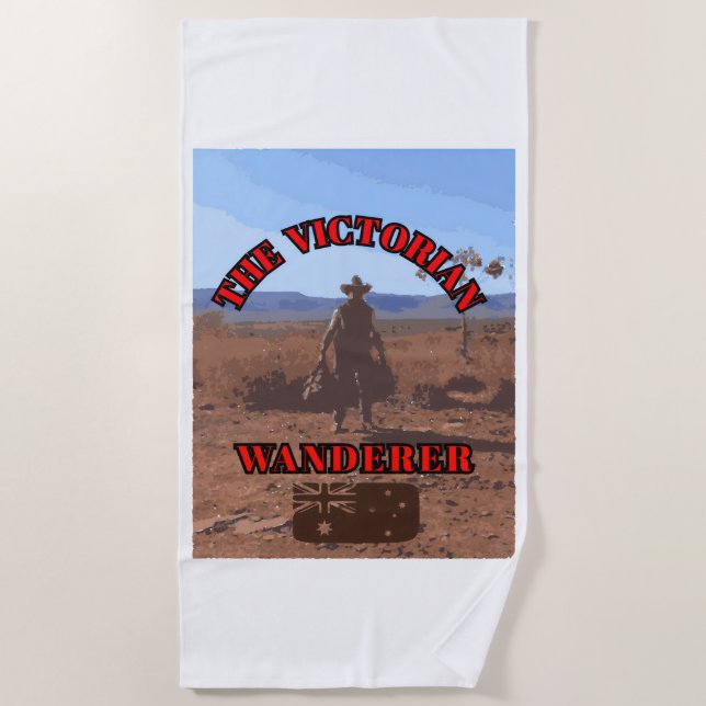 Der Viktorianische Wanderer Strandtuch (Vorderseite)