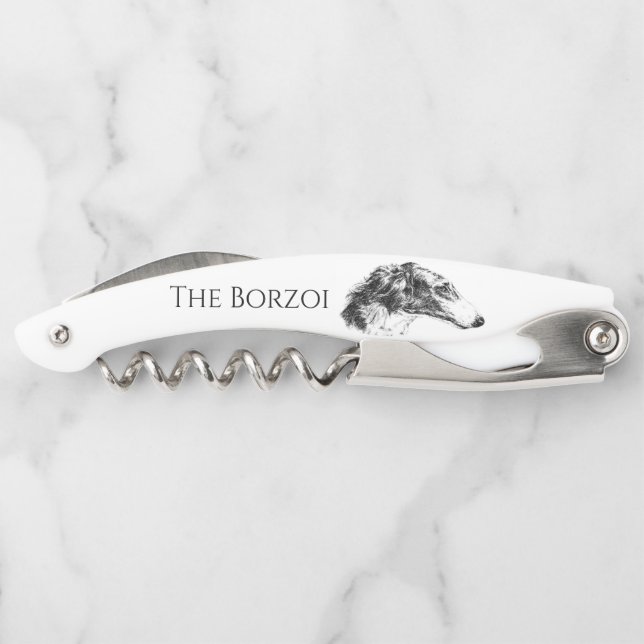 Der Vintage Borzoi-Korkenzieher Kellnermesser (Rückseite)