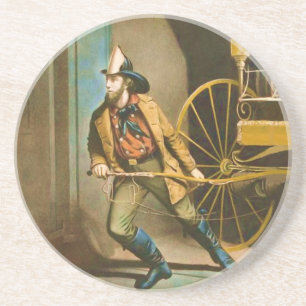 Der Vintage Feuerwehrmann 2 Untersetzer