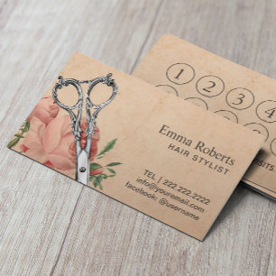 Der Vintage Haar-Stylist Scissor Treuekarte