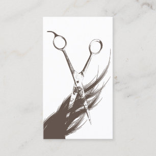 Der Vintage Haar-Stylist Scissor u. Haar elegantes Visitenkarte