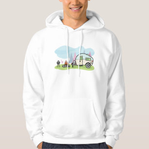Der Vintage Hoodie der Art-Camper-Männer