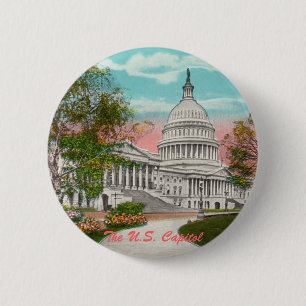 Der Vintage Knopf der US-Hauptstadt Button
