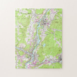 Der Vintage Libanon u. Hannover New Hampshire Map Puzzle
