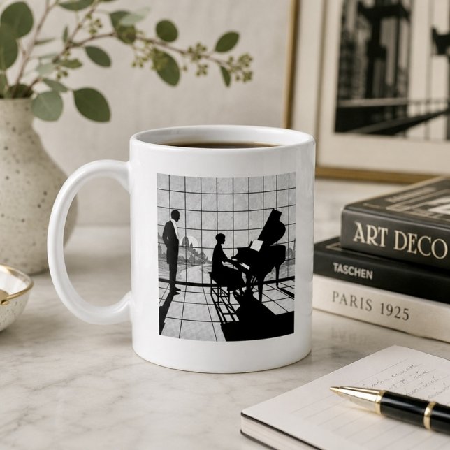 Der Vintage Pianist Tasse (Von Creator hochgeladen)