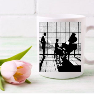 Der Vintage Pianist Tasse