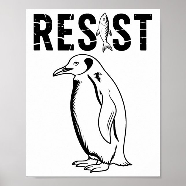 Der Vintage Pinguin-Resist-Aktivismus Poster (Vorne)