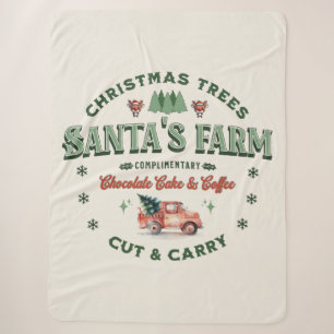 Der Vintage Stil des Weihnachtsbaumlogos des Weihn Sherpadecke