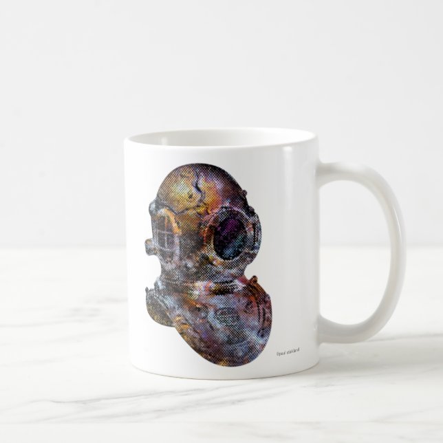 Der Vintage Sturzhelm Steampunk Tauchers Kaffeetasse (Rechts)