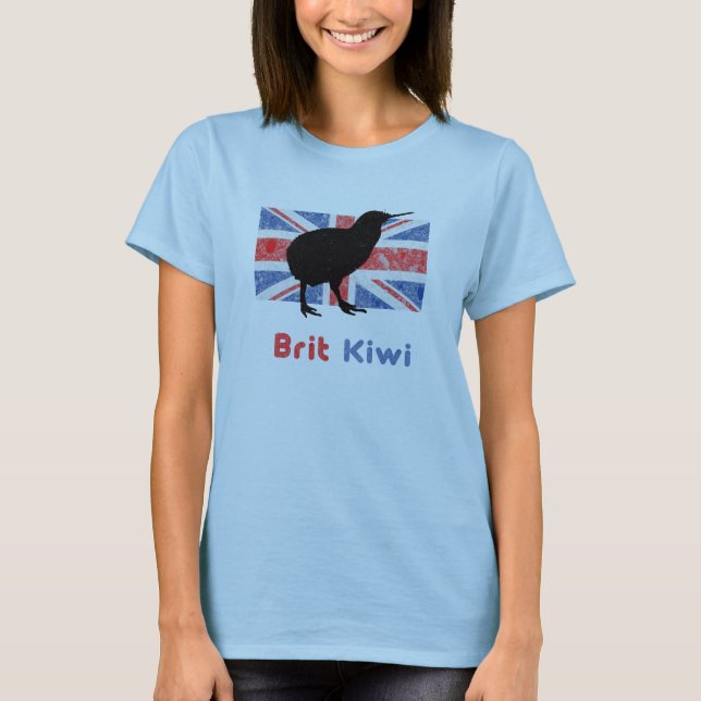 Der Vintage T - Shirt der britischen Kiwi-Frauen (Vorderseite)