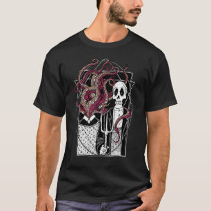 Der Vintage Tarot Card Astrologie Skull Horror Occ T-Shirt