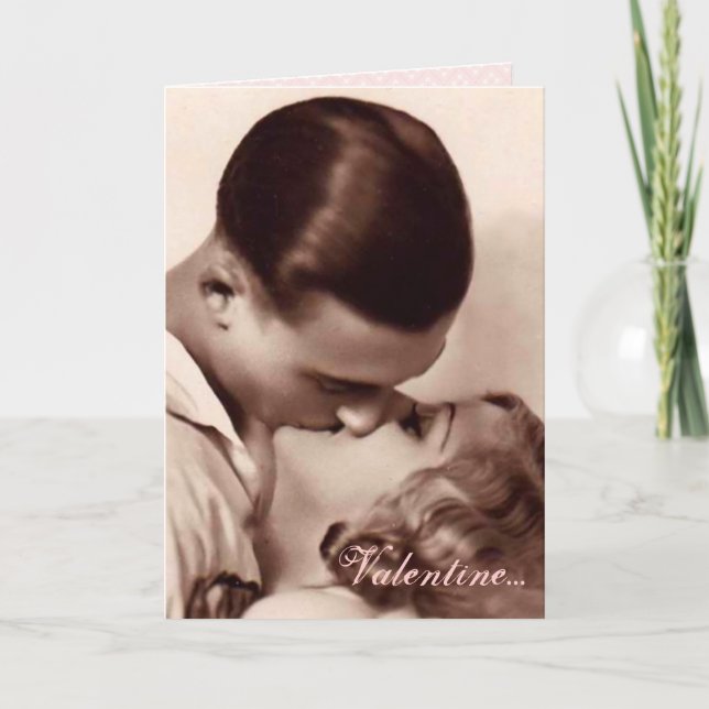 Der Vintage Valentine des Liebhabers Feiertagskarte (Vorderseite)