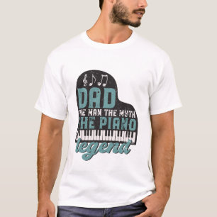 Der Vintage Vater Der Mythos der Piano-Legende T-Shirt