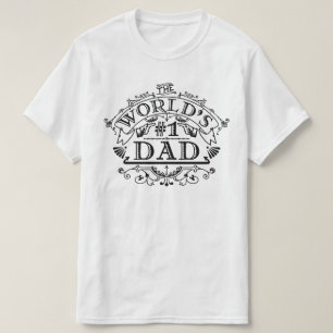 Der Vintage Vater der Welt der Zahl-eine blühen T-Shirt