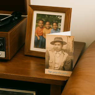 Der Vintage Vatertag "Pop, du bist der Coolstste!" Karte