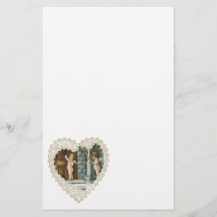 Der Vintage viktorianische Tag des Valentines, Briefpapier