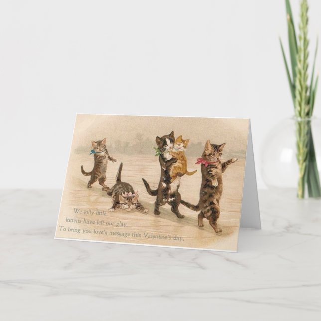 Der Vintage viktorianische Tag Feiertagskarte (Vorderseite)