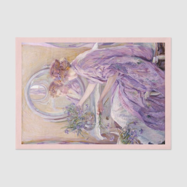 Der Violet Kimono, Dekoupage Seidenpapier (Vorderseite)