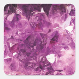 Der Violetkristall Quadratischer Aufkleber