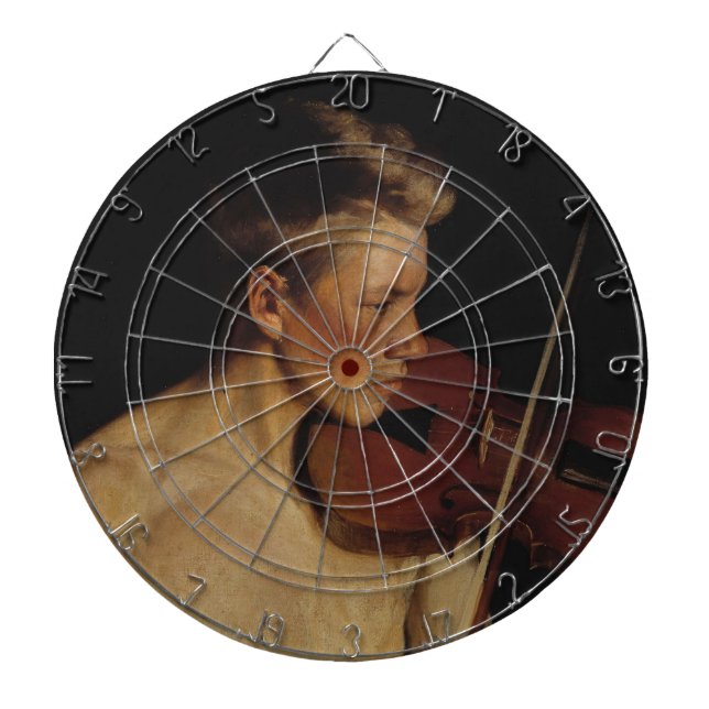 Der Violinist (männliche Musikerin) (von Pekka Hal Dartscheibe (vorne)