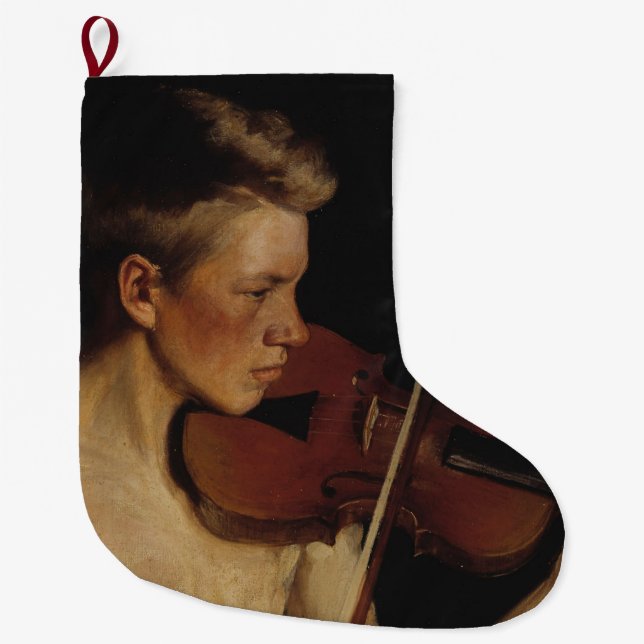 Der Violinist (männliche Musikerin) (von Pekka Hal Großer Weihnachtsstrumpf (Vorderseite)