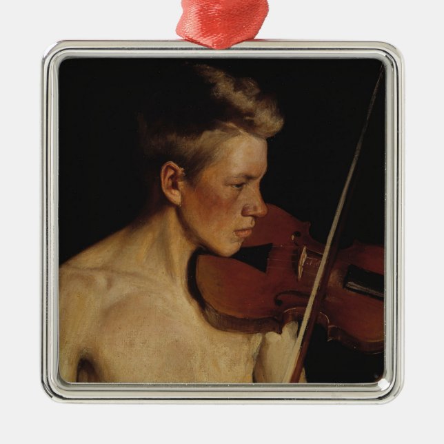 Der Violinist (männliche Musikerin) (von Pekka Hal Ornament Aus Metall (Vorne)