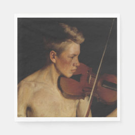 Der Violinist (männliche Musikerin) (von Pekka Hal Serviette