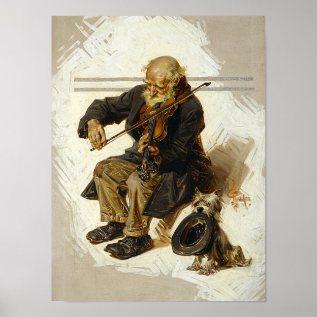 Der Violinist und sein Assistent, 1916 Poster (Vorne)