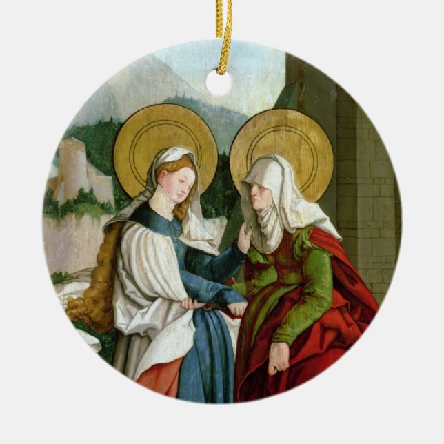 Der Visitation (Öl auf Platte) Keramikornament (Vorne)