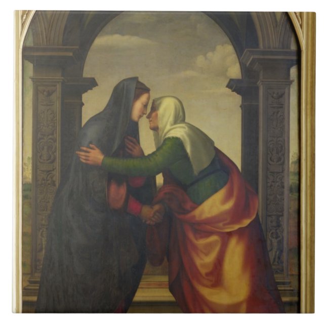 Der Visitation von St. Elizabeth zur Jungfrau Mary Fliese (Vorderseite)