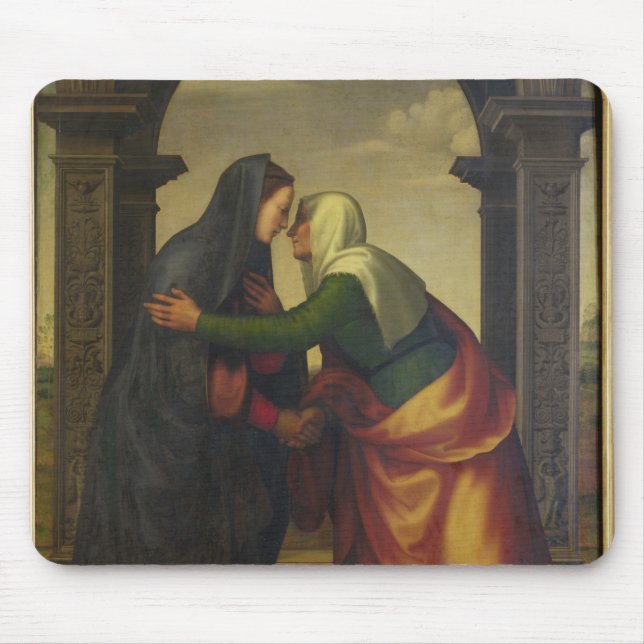 Der Visitation von St. Elizabeth zur Jungfrau Mary Mousepad (Vorne)